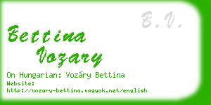 bettina vozary business card
